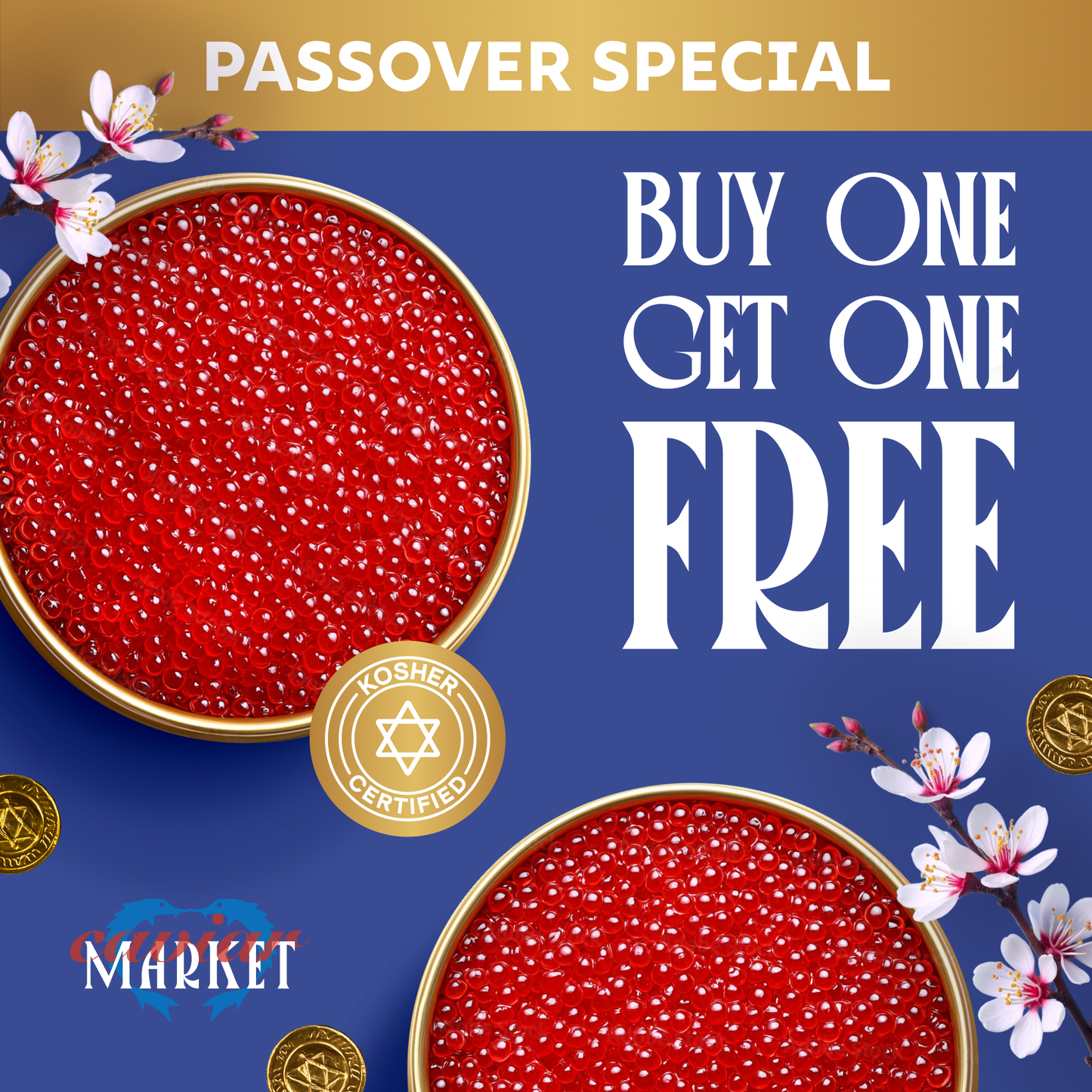 Kosher Certified XIP Salmon Roe - Buy 1 Get 1 FREE